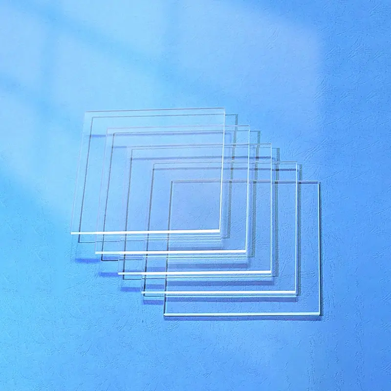 Stack of Aoxin high-transmission square quartz glass plates - Cover image