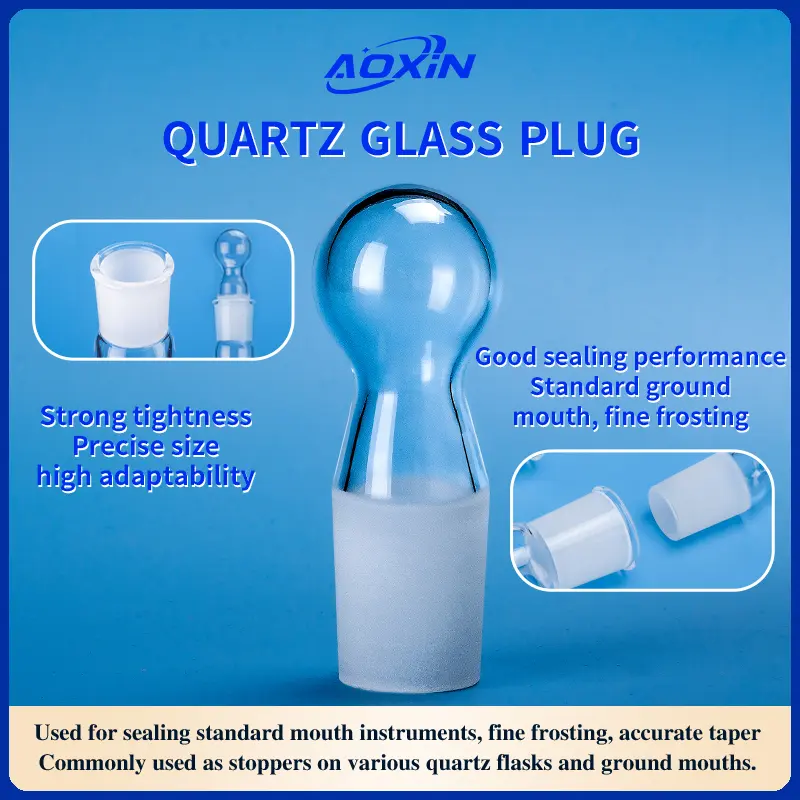 Quartz Thread Testware Frosted Quartz Test Tubes with Stoppers | Secure Sealing Labware
