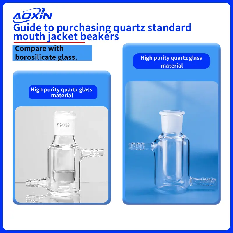 Guide: Comparing Aoxin high-purity quartz jacketed beakers with borosilicate glass, emphasizing quartz advantages