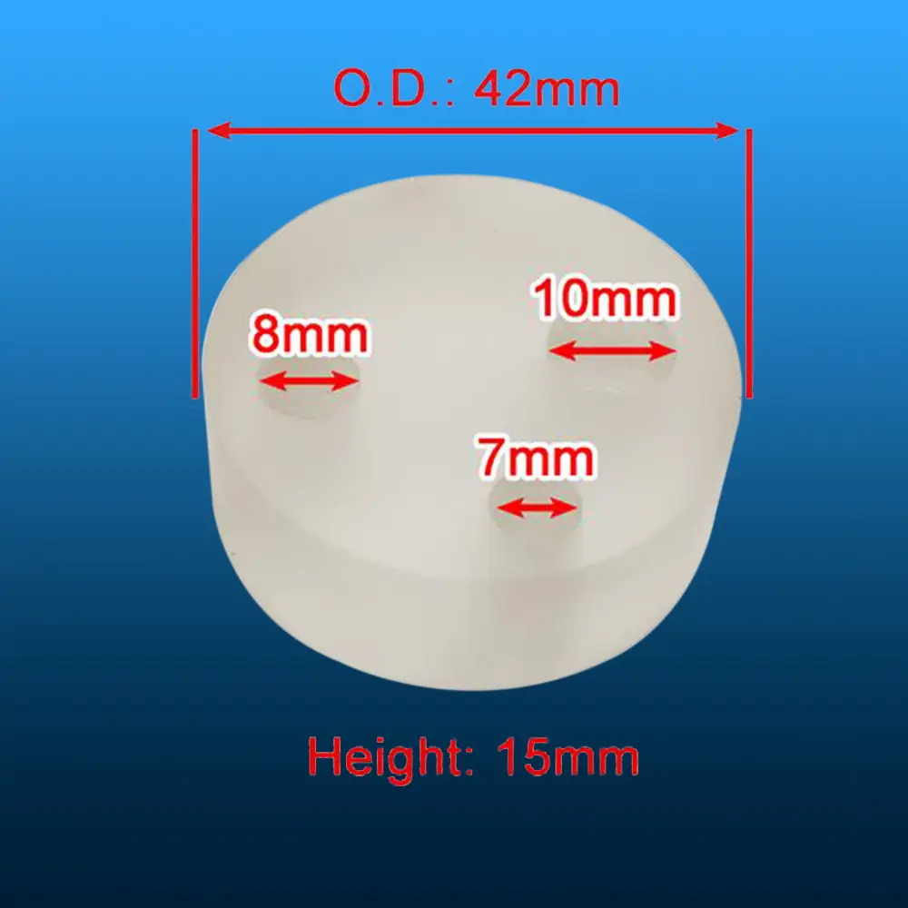 Aoxin QTB42 Quartz Tube Block for GSL-1500X-RTP50 furnace, showing feedthrough holes
